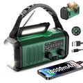 Leaton Hand Crank Emergency Radio, NOAA Weather Radio AM/FM,10000mAh | Solar charging, Rechargeable Battery Powered, USB-C Charger, Flashlight, SOS Alarm, for Camping Survival Emergencies