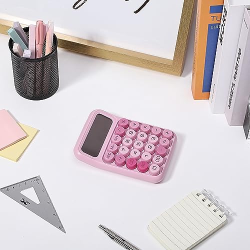 Mr. Pen- Mechanical Switch Calculator, 12 Digit Large LCD Display, Pink | With Big Buttons, Mechanical Switch Calculator for Home, School, Office