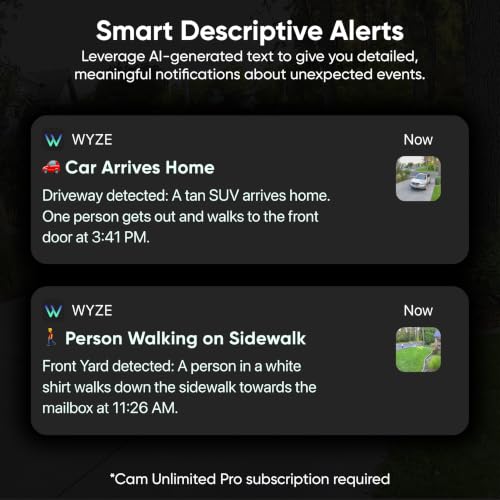WYZE Solar Cam Pan, 2K Security Cameras Wireless Outdoor, Battery Powered | 360° Pan-Tilt, Battery Powered, 2.4 GHz Wi-Fi camera, AI motion detection, Color night vision, Cameras for home security