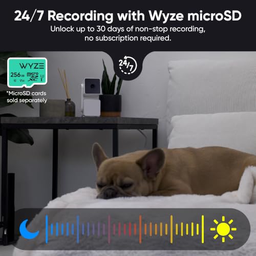WYZE Cam Pan v3, Indoor/Outdoor Security Camera with 360° Pan/Tilt/Zoom | Vibrant Color Night Vision, IP65-rated, Pan Scan Auto Patrol, 2-way Audio and Privacy Mode, No subscription required.