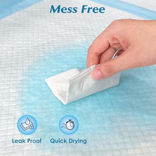 50 Count Super Absorbency Disposable Underpads, 17” x 13” | Leakproof Quick Drying Disposable Pads for Baby, Disposable Changing Pads for Baby, Disposable Diaper Changing Pads