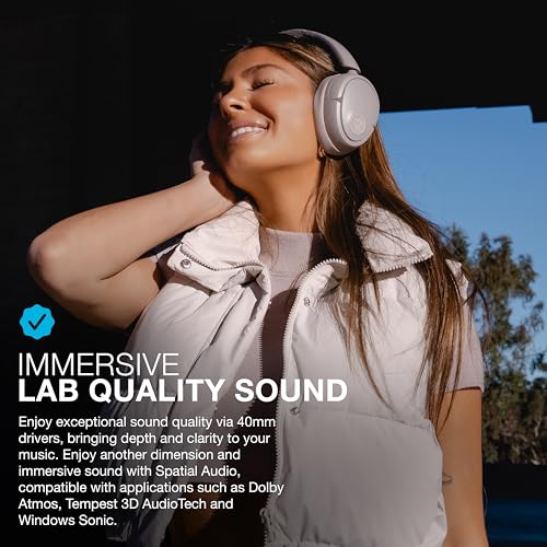 JLab JBuds Lux ANC Wireless Over-Ear Headphones, Mauve