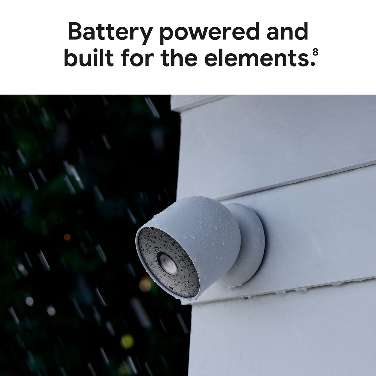 Google Nest Cam Outdoor or Indoor, Battery - Wireless Security Camera | Home security camera, built-in intelligent alerts, 1080p HDR video, works with Google Home and Alexa