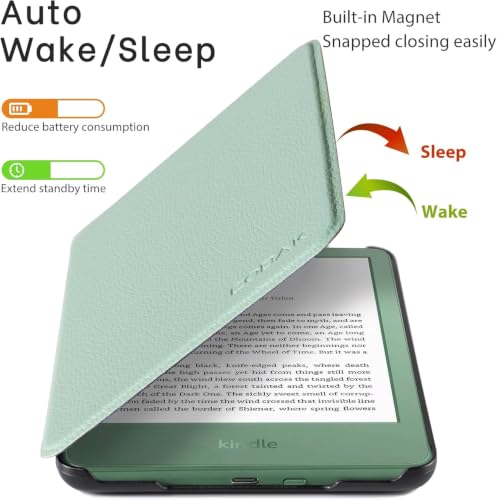 CoBak Case for 6" Kindle Basic 11th Gen 2024/2022, Sage | Auto Sleep and Wake, Lightweight , Slim, Premium Protective Case for Amazon Kindle Basic 11th Gen 6 Inch