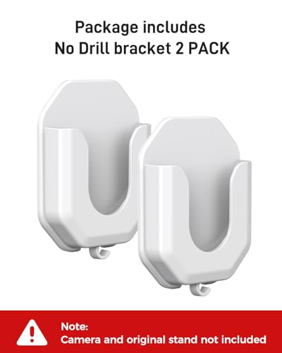 No Drill Ring Indoor Cam Adhesive Wall Mount Bracket, Strong Durable Adhesive Camera Mount Stand for Ring Indoor Cam and Indoor Cam Plus/Blink Mini 2K+/Outdoor 4 Mount, 2 Pack Mount Bracket