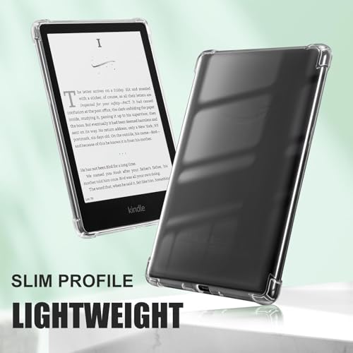 iDLEHANDS Clear Case for 7" Kindle Paperwhite 12th Gen & Kindle Colorsoft | Ultra Slim Soft TPU Transparent Cover & Lightweight, for All-New Kindle (2024 Released)