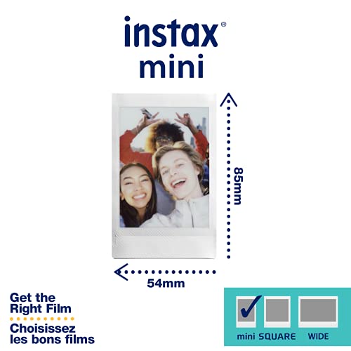 FUJIFILM Instax Mini Instant Film Twin Pack (White), 20 Photos | The instax film ensures sharp