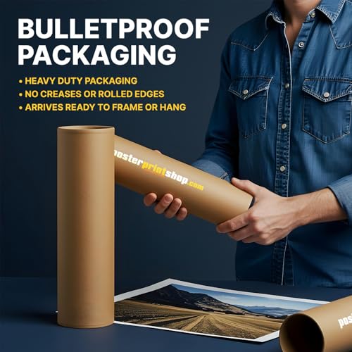 Custom Poster 24x36 inches - Same Day Printing Custom Print w/Your Photo | Premium Photo-Quality Paper - Personalized Custom Posters - Shipped in Strengthened Tube - Available in Matte or Gloss Finish
