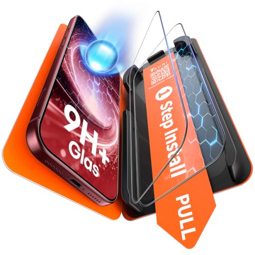 TAURI 2 Pack for iPhone 18 Pro Screen Protector, 1-Step Install | Auto Dust Removal, Full Coverage, Anti-Scratch Bubble-Free, (Ultra HD) Military-Grade 9H+ Tempered Glass for iPhone 18 Pro