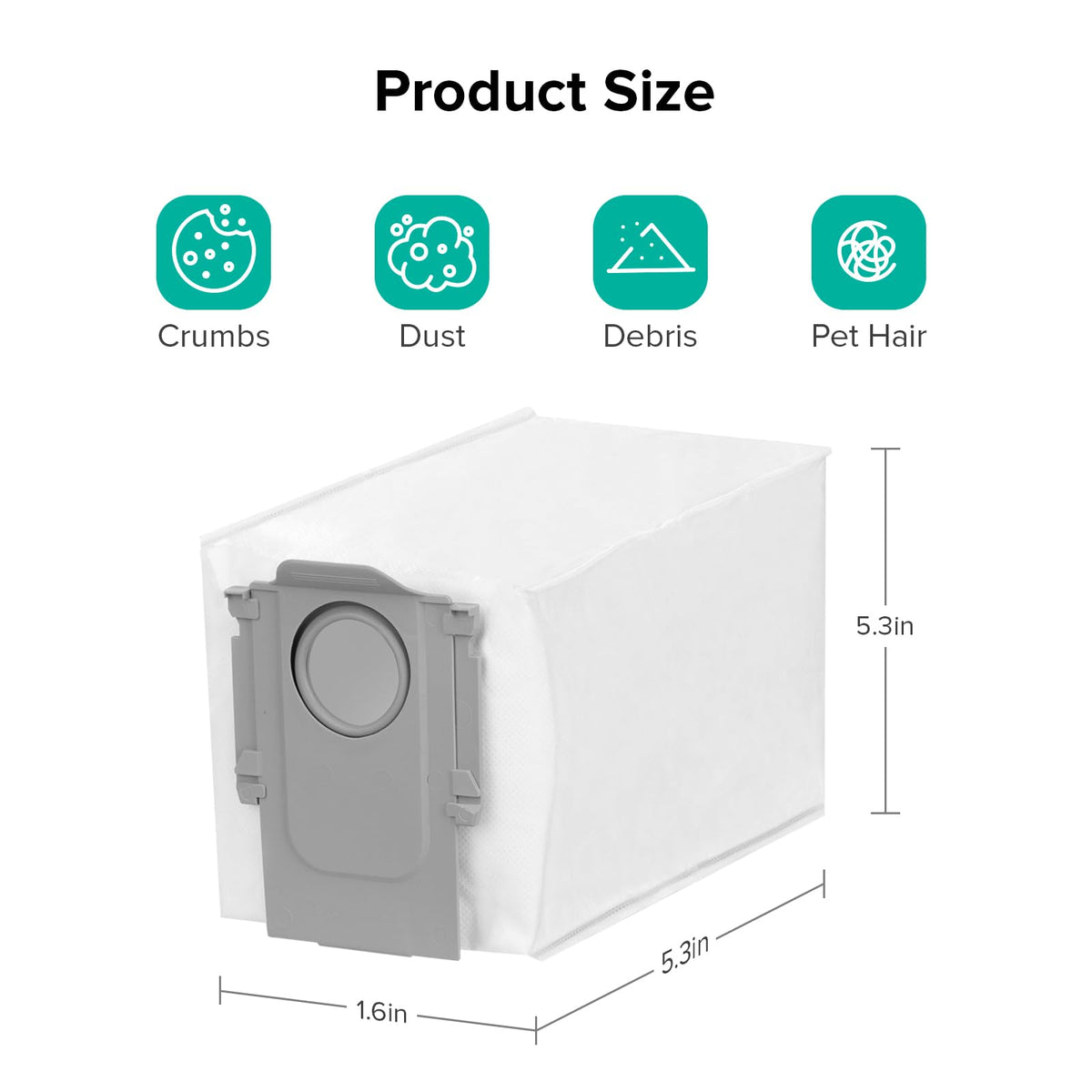 roborock 6 Packs Disposable Dust Bags for Saros 10R, Saros Z70, Saros 20, Qrevo Edge 3 Pro, QV 35A, Qrevo CurvX, Qrevo Curv 2 Flow, Qrevo S Pro, Qrevo 2 Pro, Saros 20 Sonic, S8 Max Ultra & RDS