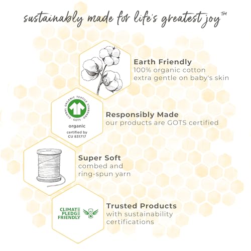 Burt's Bees Baby Infant Wearable Blanket, Organic Cotton Unisex Beekeeper - Light Weight 0.5 TOG or Medium Weight 1.5 TOG
