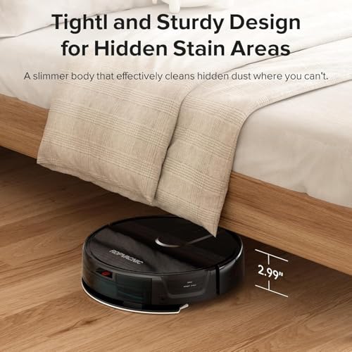 ROPVACNIC Robot Vacuum and Mop Combo 5200Pa Suction Robotic Cleaner | Self-charging, app control, personalized cleaning adjustments, advanced obstacle avoidance, suitable for home use