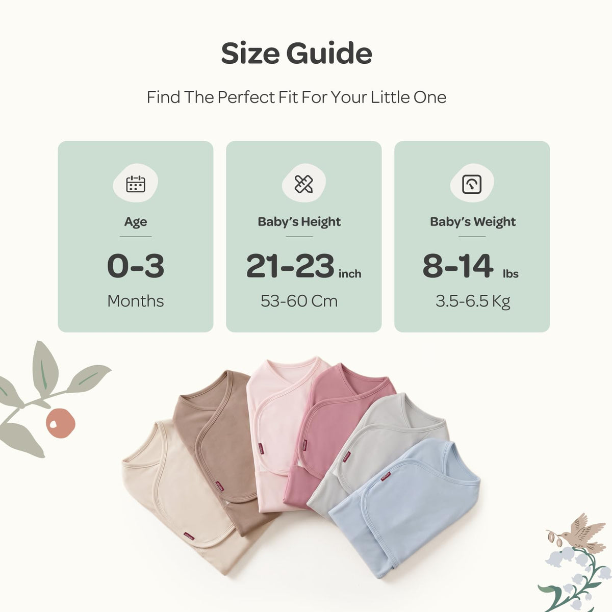 Momcozy Swaddles for Newborns, Quiet Fastener Swaddle for Infant 0-3 Months | New-Parent-Friendly Sleep Sack, Reduce Startle Reflex, Newborn Boys Girls Registry Essentials, 2-Pack, Bloom
