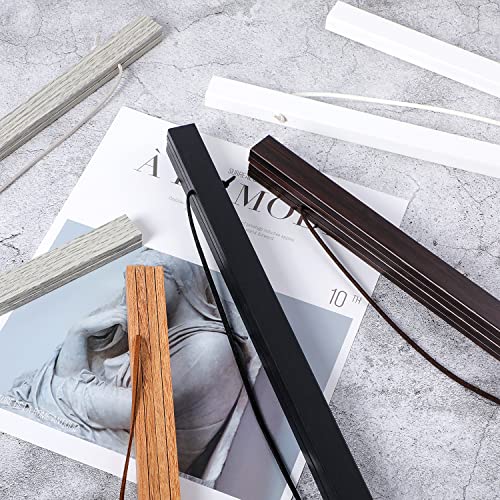 Benjia 8x10 8x12 8x18 Poster Frame, Magnetic Light Wood Wooden Frame Hanger for Photo Picture Canvas Artwork Art Print Wall Hanging (1 Pack, 8", Black)
