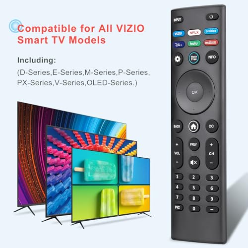 Universal Remote Control XRT140 for VIZIO Smart TV Remote Replacement XRT136 XRT260 XRT270 Smartcast D, E, M, P, V, PX Series Smart TVs