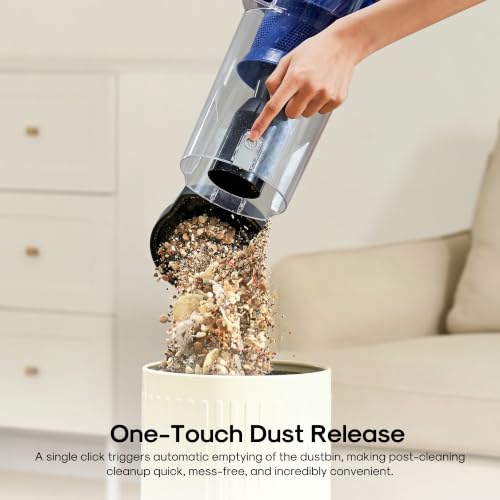 Eureka Upright Vacuum Cleaners, PowerSpeed Lightweight, NEU280 | Upgraded Cyclone System, Pet Hair, Carpet & Hard Floor Cleaning, Senior-Friendly, Washable Filter, Blue