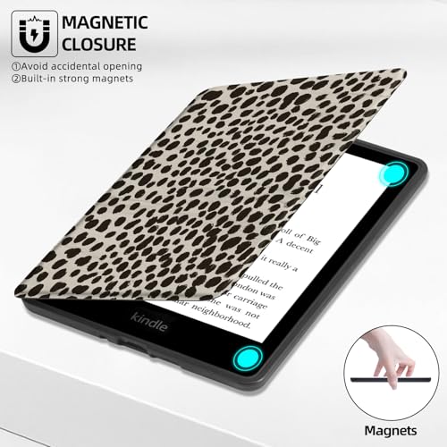 MOROCK Case for 6" Kindle 11th Generation 2024/2022, Khaki Leopard Print