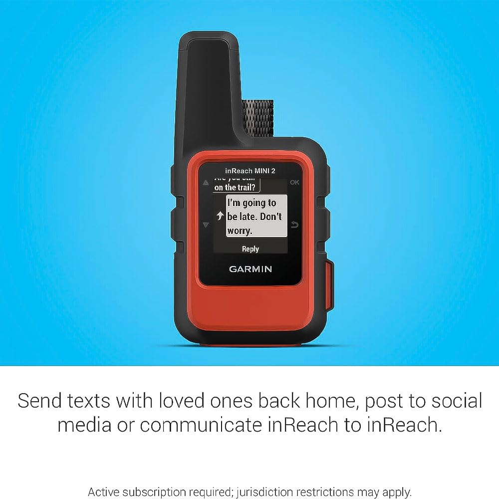 Garmin inReach® Mini 2, Satellite Communicator, Orange | SOS Satellite Communicator with Navigation, Two-Way Messaging Beyond Cell Service, 24/7 Garmin Response℠