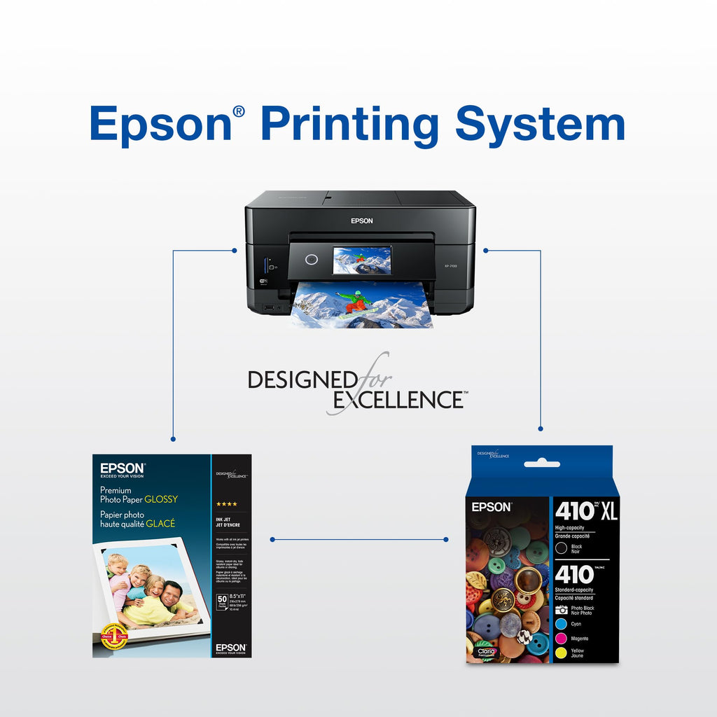 Epson 410 Claria Premium Ink High Capacity Black & Standard Color Cartridge Combo Pack (T410XL-BCS) Works with Expression XP-530, 630, 640, 7100, 830