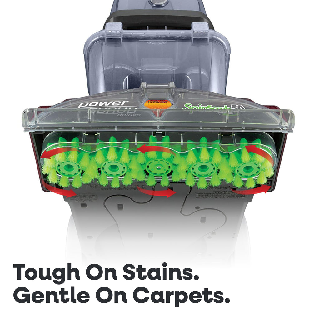 Hoover PowerScrub Deluxe Carpet Cleaner Machine, Pet & Upholstery Tools | Deep Cleaning Carpet Shampooer Machine, SpinScrub Brushes, HeatForce Drying, Pair with Hoover Carpet Cleaner Solution