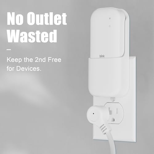 Outlet Wall Mount for Blink Sync Module Core, 2-in-1 Charging Station(Mount & Charger) - Space-Saving Bracket for Blink Security Camera, Easy Installation & Flexible Placement