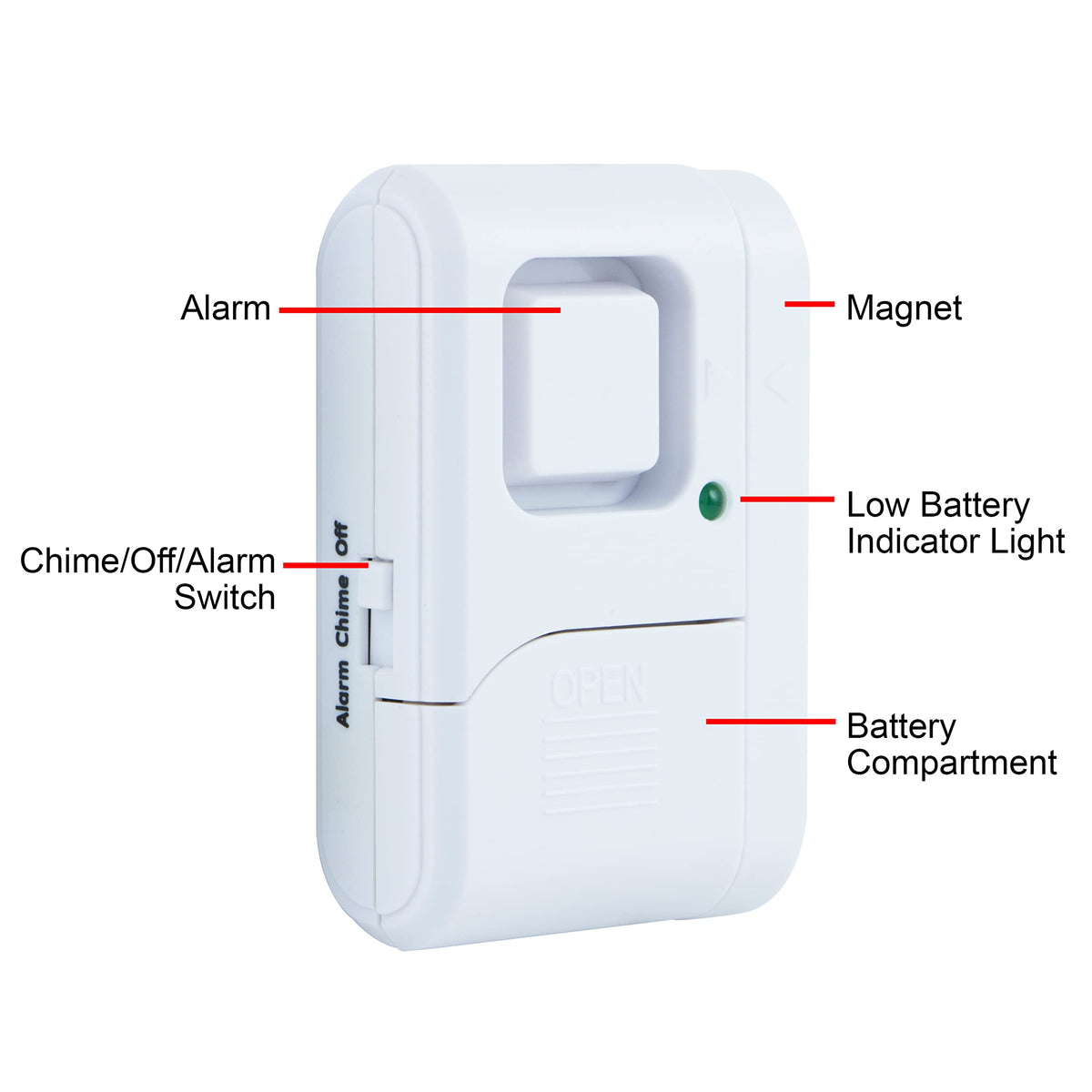 UltraPro Personal Security Window and Door Alarm, 2 Pack, Wireless Chime