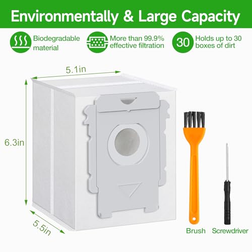 VBN 12 Pack Vacuum Bags for Roomba i/j/s & 100-700 Combo Dirt Disposal Bags