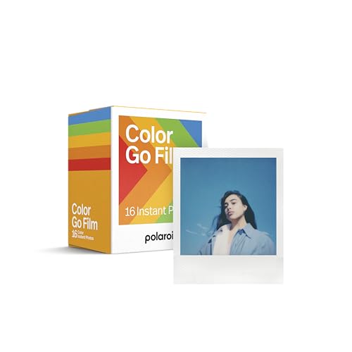 Polaroid Go Color Film, White Frame, 16 Photos (6017), Compatible with Go Cameras Only