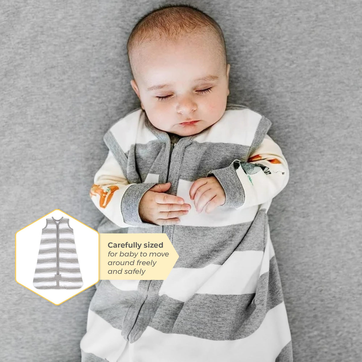 Burt's Bees Baby Infant Wearable Blanket, Organic Cotton Unisex Beekeeper - Light Weight 0.5 TOG or Medium Weight 1.5 TOG