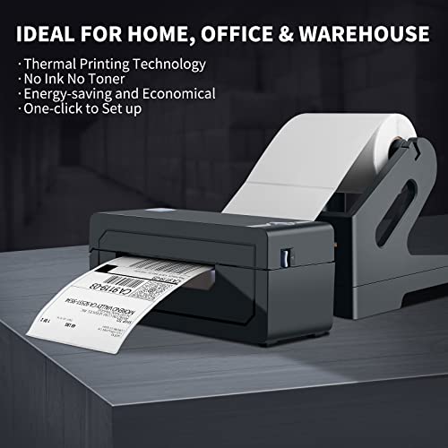 JADENS Bluetooth Thermal Shipping Label Printer, Wireless 4x6 Label Printer | Compatible with Android, iPhone, Windows & Mac, Widely Used for, Amazon, Shopify, Etsy, USPS(Blue)