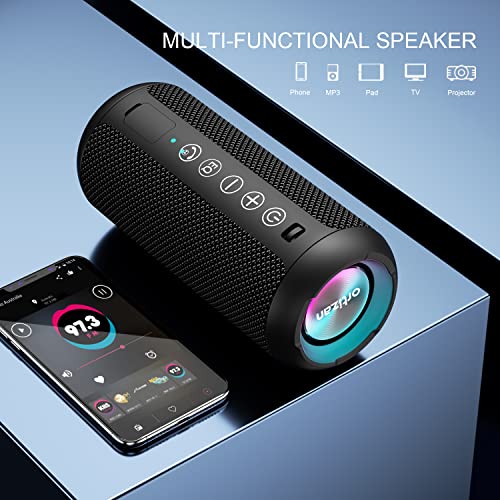 Ortizan X10 Portable Bluetooth Speaker (1st Gen), IPX7 Waterproof, Wireless | Big Sound and Deep Bass, TWS Pairing, 30Hrs of Playtime, for Home/Party/Outdoor/Beach, Birthday Gifts for Men Women - Black
