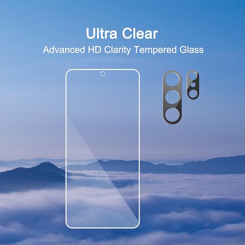 Ailun Screen Protector + Camera Lens Protector for Galaxy S26 Ultra | 3+2 Pack, 6.9 Inch, Tempered Glass, Fingerprint Unlock, 0.25mm Ultra Clear, Case Friendly