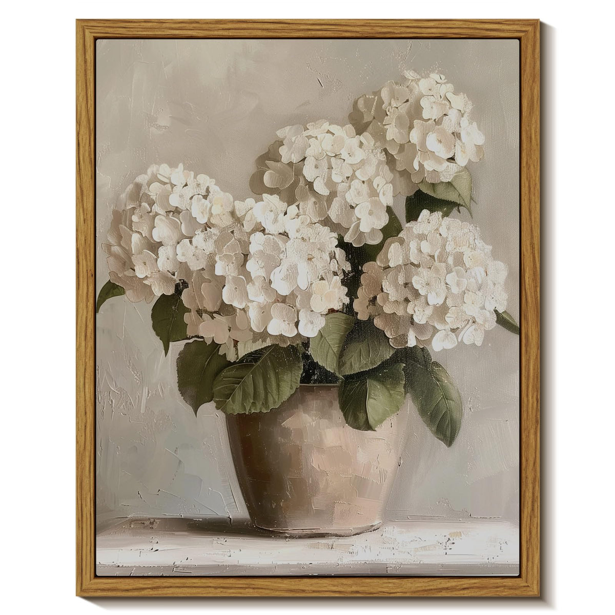 InSimSea Framed Canvas Wall Art Vintage Decor, Hydrangea Floral Pictures Bathroom Wall Decor Aesthetic, Living Room Bedroom Flower Home Retro Decorations, 8"x10"