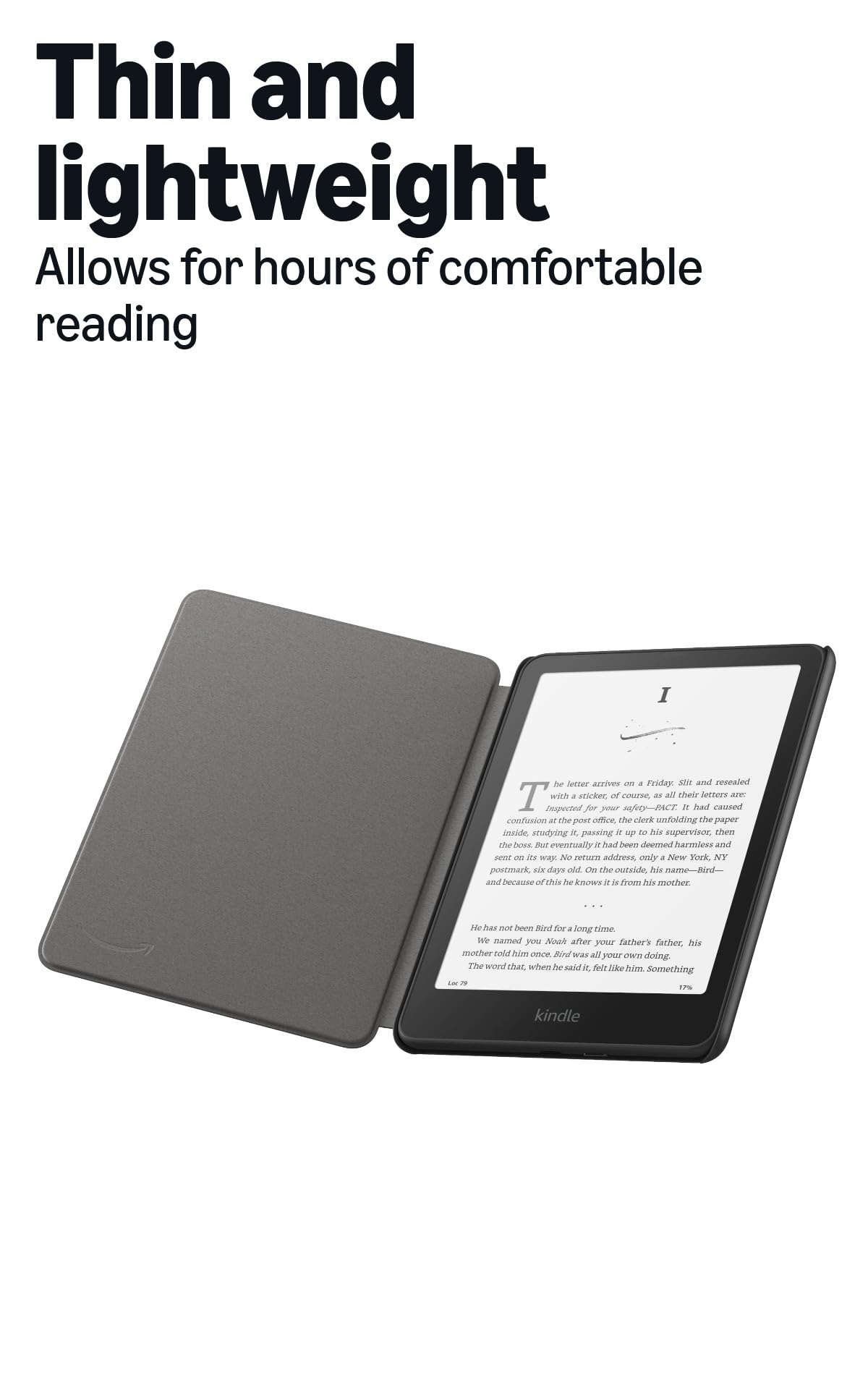 Amazon Kindle Paperwhite and Kindle Colorsoft Case, Lightweight and Water-Safe, Foldable Protective Cover - Fabric