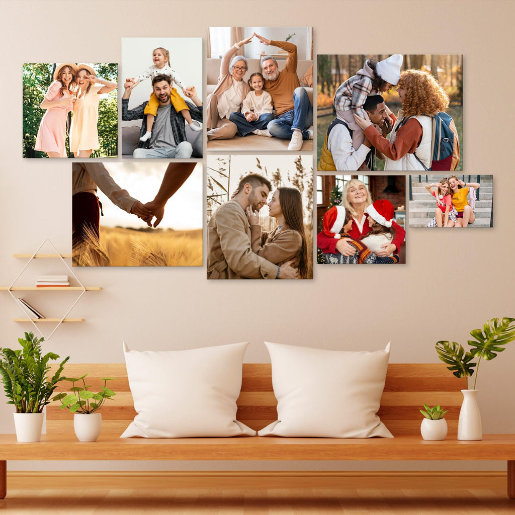 Ship Next Day Custom Canvas Prints with Your Photos (Framed 10x8) Customized Picture Gifts Photo Prints Personalized Canvas Pictures Wall Art Ideal for Home Decor