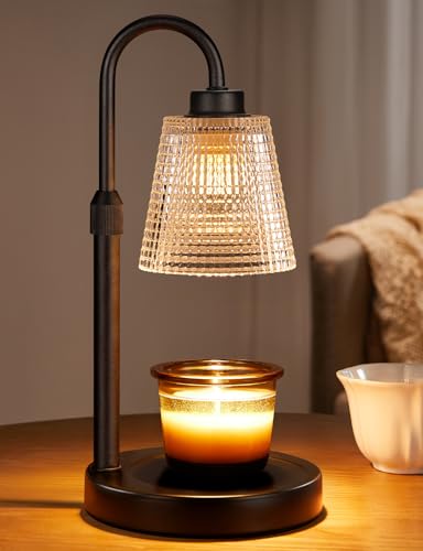 Innqoo Candle Warmer Lamp with Timer Home Decor Birthday Gifts for Women | Dimmable Candle Warmer for Jar Candles, Height Adjustable Wax Warmer,Halloween Decorations House Warming Gifts New Home