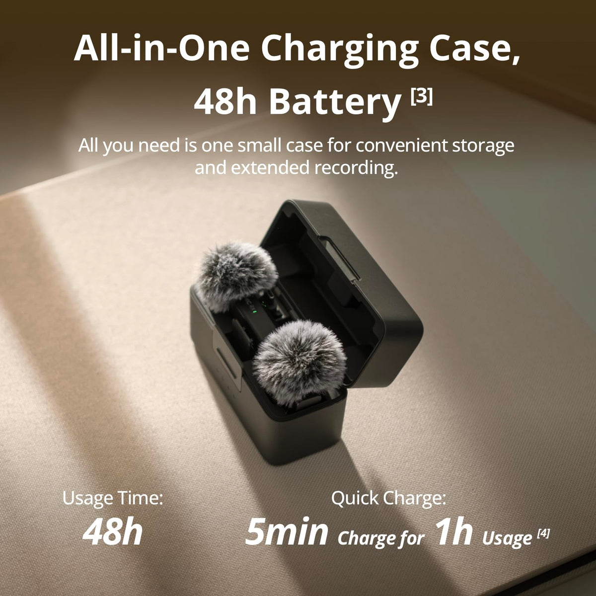 DJI Mic Mini (2 TX + 1 RX + Charging Case), Ultralight, Detail-Rich Audio | 48h Use, Noise Cancelling, Automatic Limiting, Wireless Microphone for Camera/iPhone/Android, Vlog, Streaming