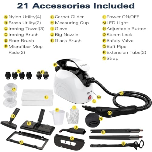 Waitbird Multi-Purpose Steam Cleaner, 4.5Bar 300°F Steamer for Tile & Grout