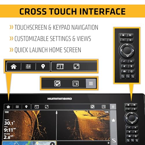 Humminbird XPLORE Series GPS Fish Finder MEGA Side Imaging+ & HD Touchscreen Display