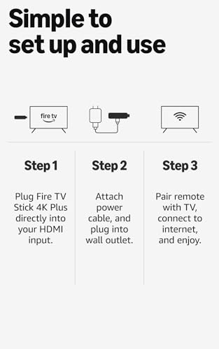 Amazon Fire TV Stick 4K Plus with AI-powered Fire TV Search, Wi-Fi 6, stream hundreds of thousands of movies and shows, free & live TV, find shows faster with Alexa+