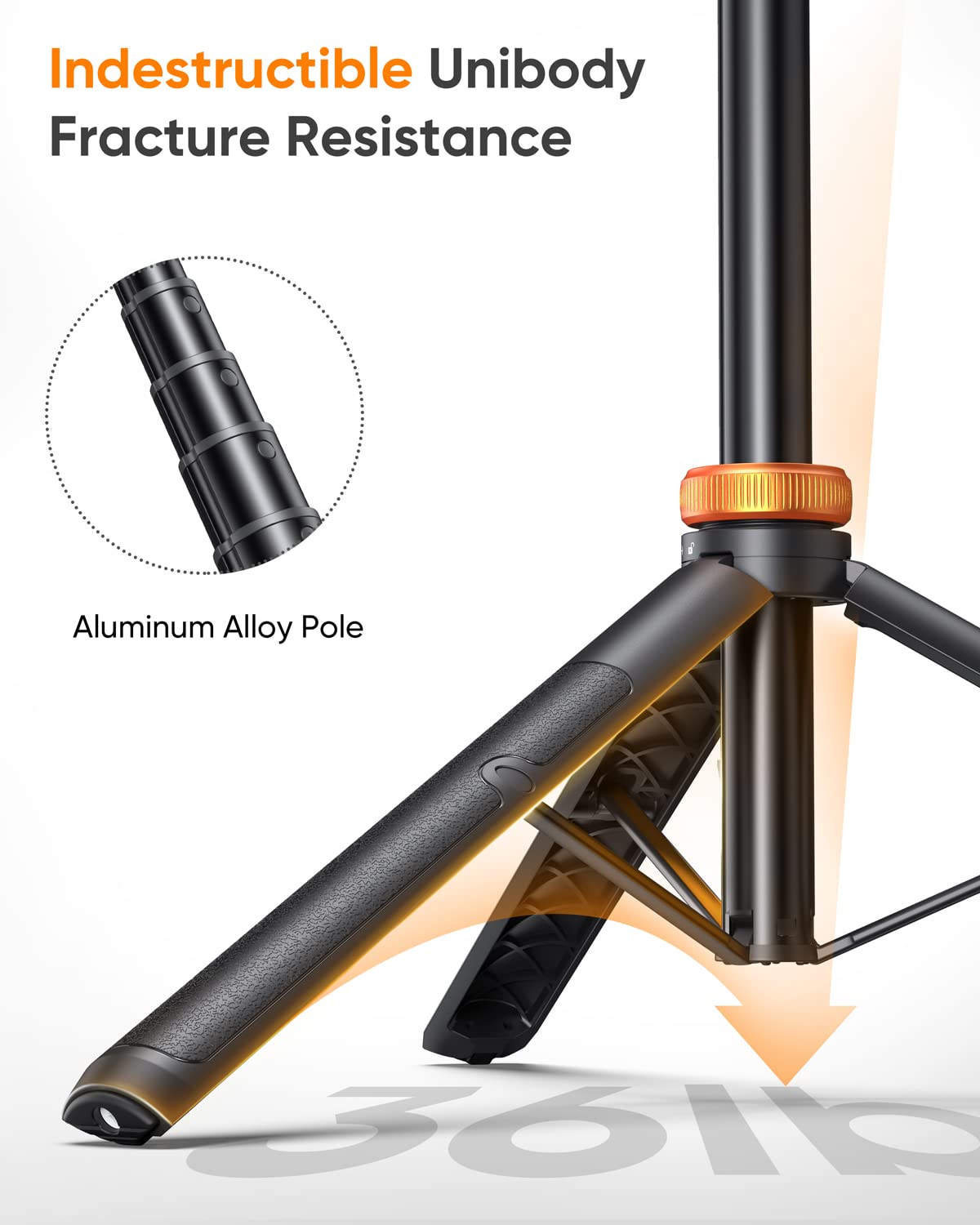 EUCOS 62" Phone Tripod, Tripod for iPhone & Selfie Stick with Remote | Extendable Cell Phone Stand & Ultimate Phone Holder, Solidest Phone Stand Compatible with iPhone/Android