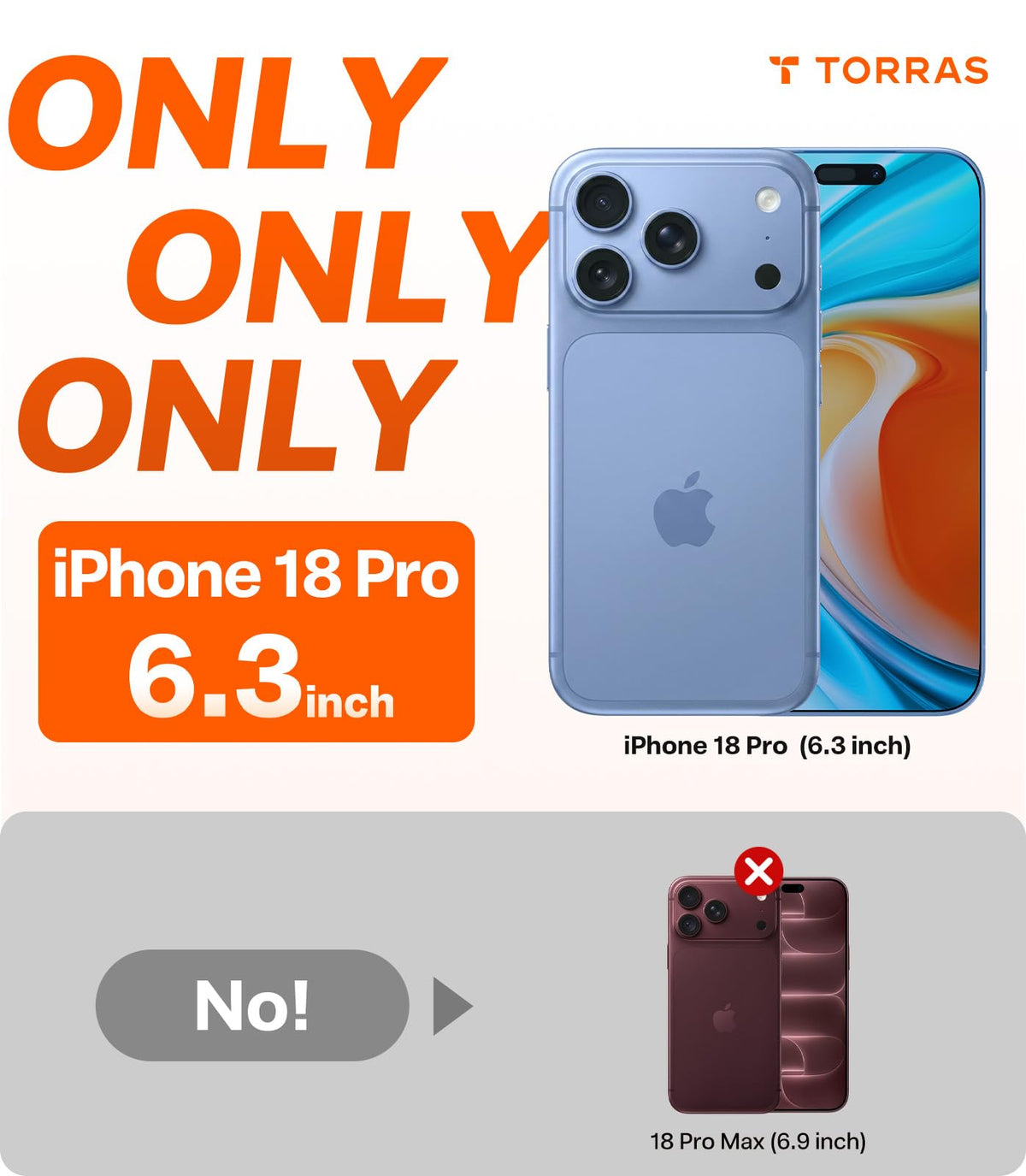 TORRAS for iPhone 18 Pro Case Crystal Clear, Upgraded Anti-Yellowing, 6.3'' | 2026 Upgraded Non-Yellowing, Military-Grade Protection, Ultra-Slim Soft Bumper Case for iPhone 18 Pro Phone Case Anti-Scratch