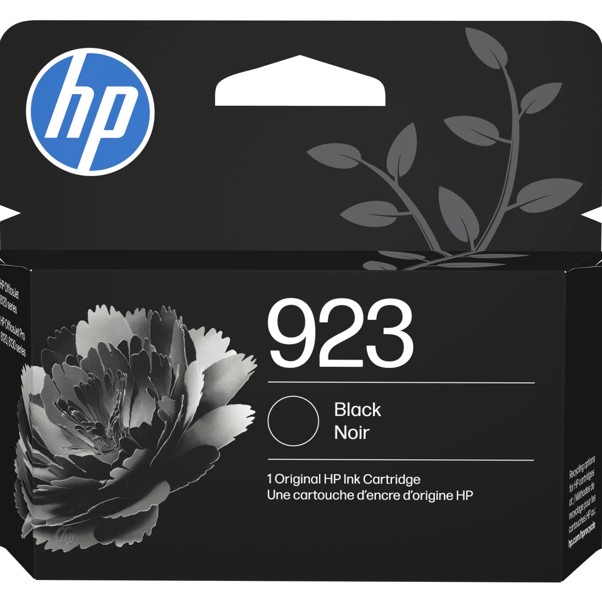 HP 923 Black Ink Cartridge | Works with OfficeJet 8120, Pro 8130 Series | 4K0T3LN