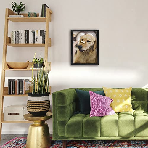 Framed Custom Canvas Prints with Your Photos Personalized Photo to Canvas Print Gifts for Couples Friends Family Baby Pets (Black, 8" L x 10" W)