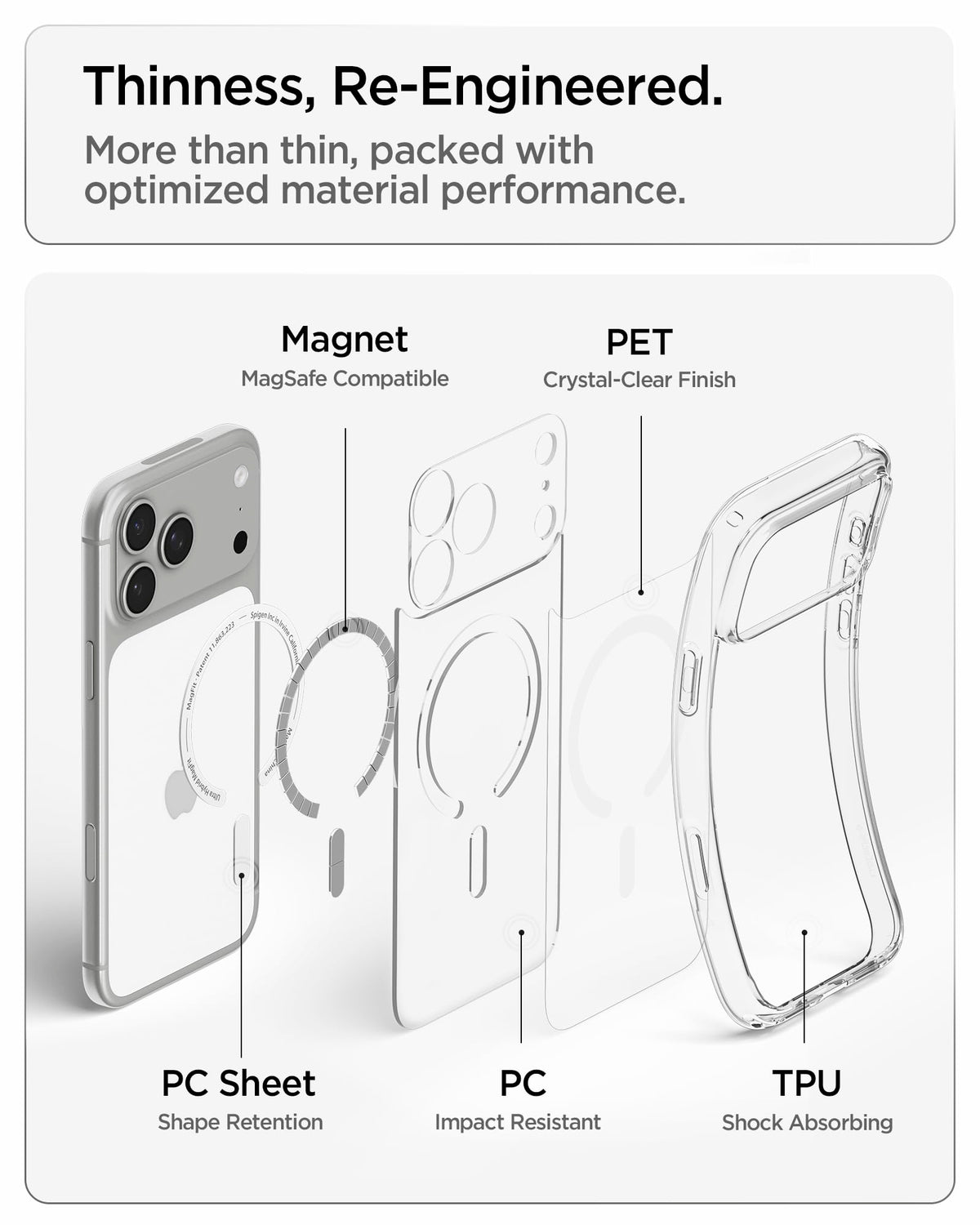 Spigen for iPhone 18 Pro Max Case, for iPhone 17 Pro Max Case, Clear White | Ultra Hybrid MagFit, Anti-Yellowing Resin, Air Cushion Tech, Military-Grade Drop Protection, Compatible with MagSafe
