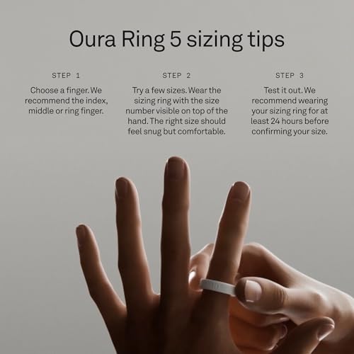 OURA Ring 5 Sizing Kit - Size Before You Buy | Unique Sizing, Not Standard Ring Sizing - Receive Amazon Credit for Oura Ring 5 Purchase