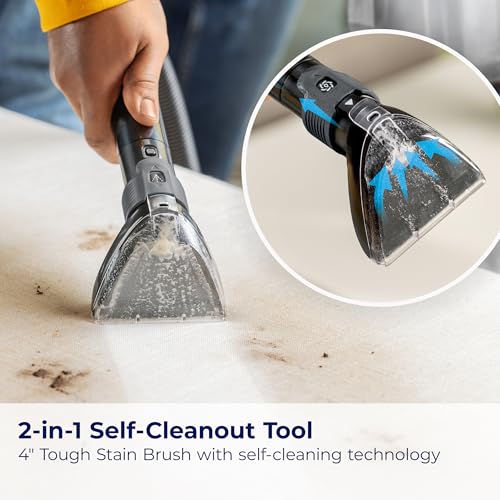 BISSELL TurboClean PET, Upright Carpet & Upholstery Cleaner, 3948 | TurboClean technology for powerful pet hair and stain removal; upright design for full-room carpet care