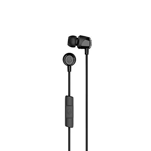 Skullcandy Jib Wired Earbuds with 3.5mm AUX Plug - Black | 3.5mm Wired Earbuds, In-Ear Headphones, Noise Isolating Fit, In-Line Microphone Call and Track Control, Travel Ready