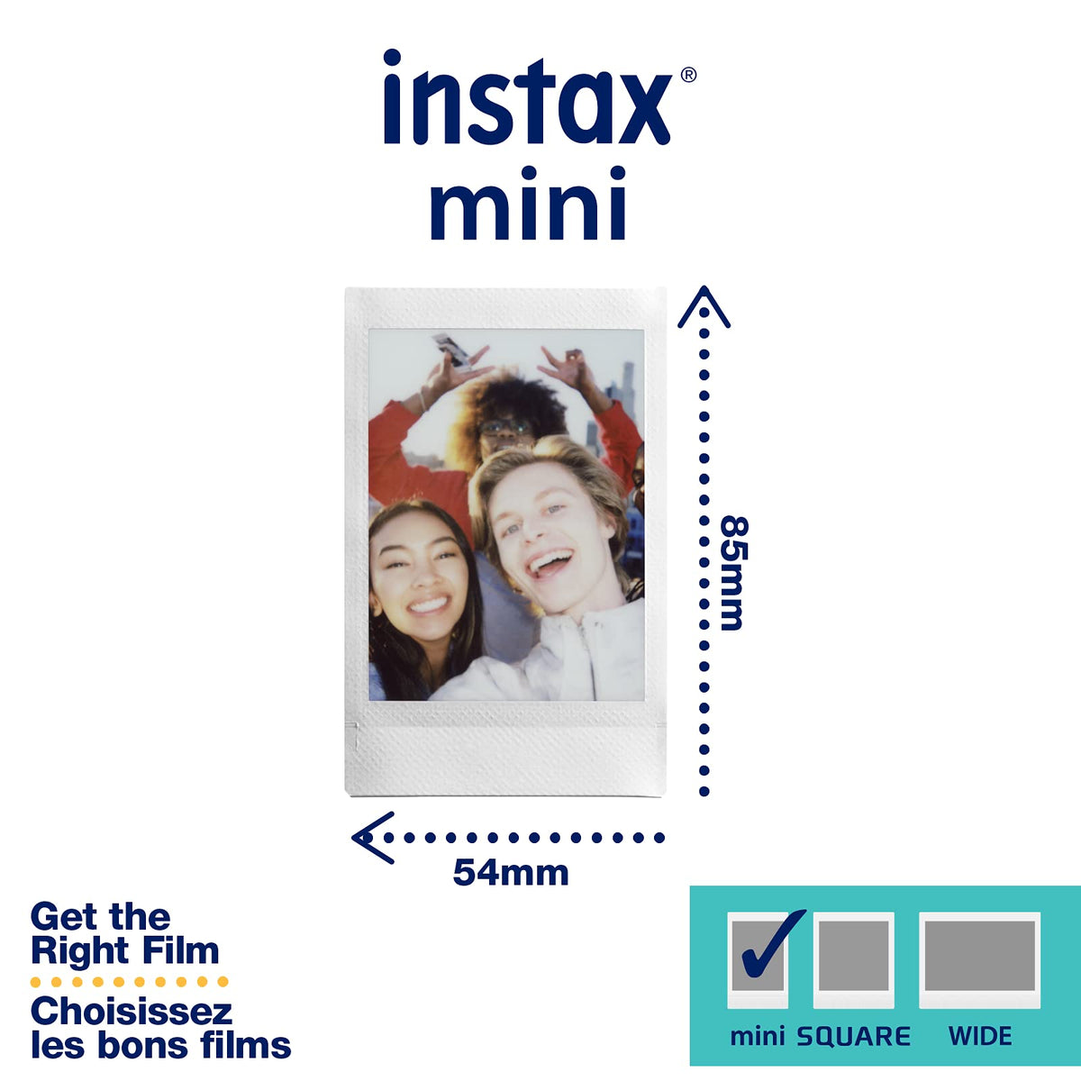 FUJIFILM Instax Mini Instant Film Twin Pack (White), 20 Photos | The instax film ensures sharp