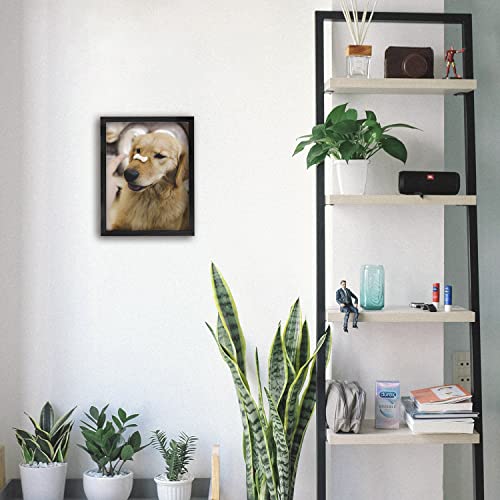 Framed Custom Canvas Prints with Your Photos Personalized Photo to Canvas Print Gifts for Couples Friends Family Baby Pets (Black, 8" L x 10" W)